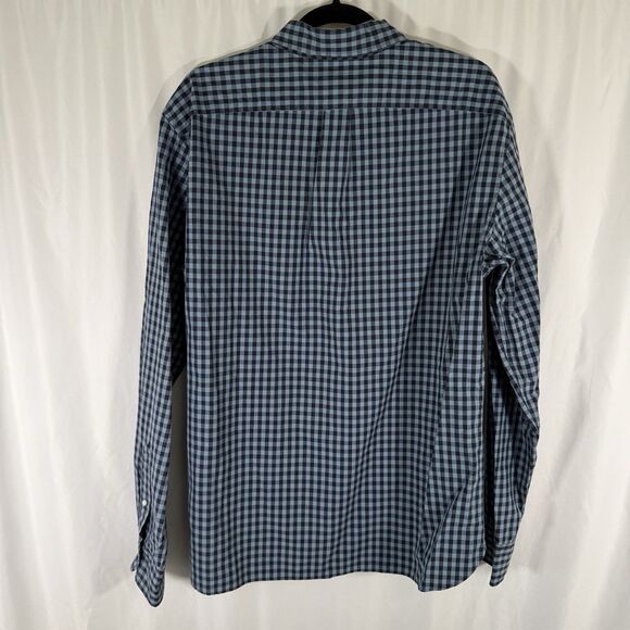 J. Crew Shirt Men's Large Blue Plaid Button Up Long Sleeve Slim 100% Cotton - Picture 8 of 10